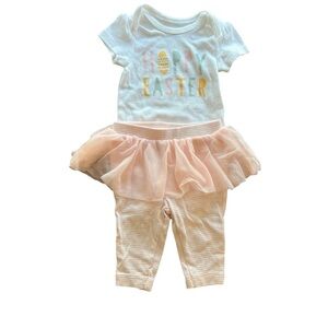 Carters Easter Outfit Baby Girl  Pink 3-6 Months